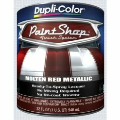 Buy 🌟 Dupli-Color Paint Shop Finish System Base 🧥 Coat Molten Red (Metallic) Quart 32 OZ BSP212 ❤️