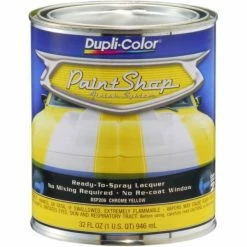Deals 👏 Dupli-Color Paint Shop Finish System Base 🧥 Coat Chrome Yellow Quart 32 OZ BSP206 🛒