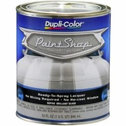 New 💯 Dupli-Color Paint Shop Finish System Base 🧥 Coat Brilliant Silver (Metallic) Quart 32 OZ BSP202 🥰